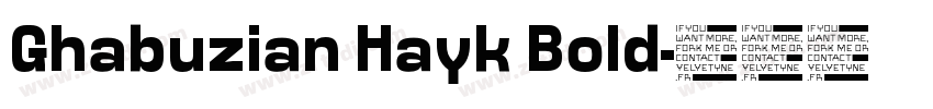Ghabuzian Hayk Bold字体转换